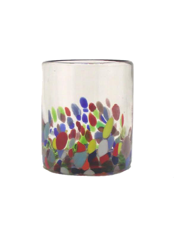 Confetti Artisan Hand blown Glass Tumbler Drinkware (Set of 6)