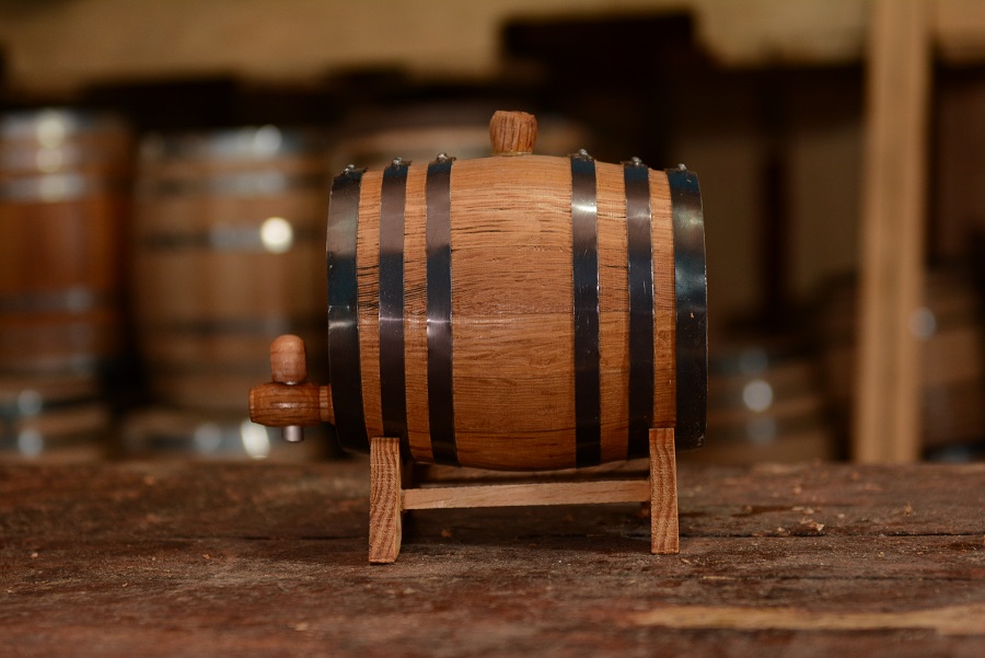 Custom Wood Oak Barrel Monogrammed [Personalized]
