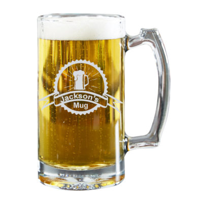 Stamp Personalized Beer Mug 25oz