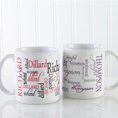 11 oz. Personalized White Ceramic Mug