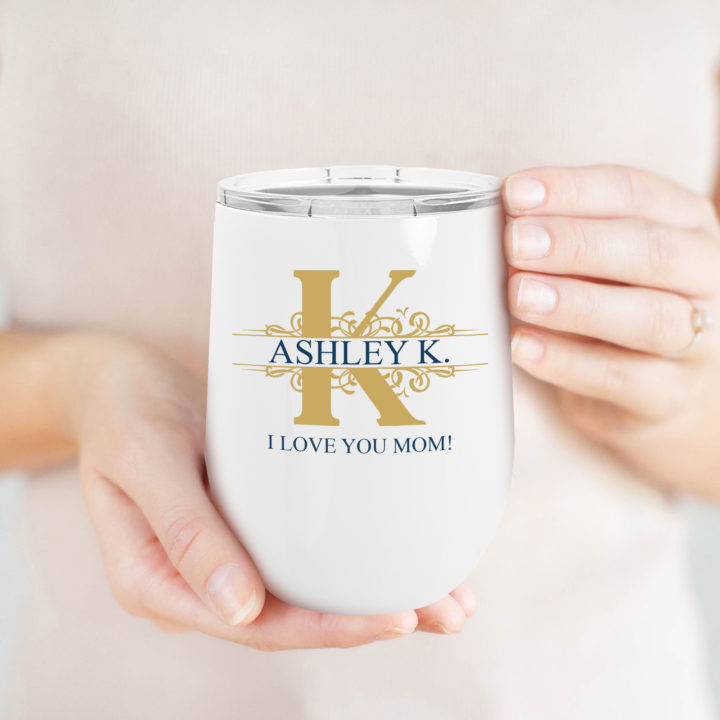 Personalized 12 oz. Stemless Wine Tumbler