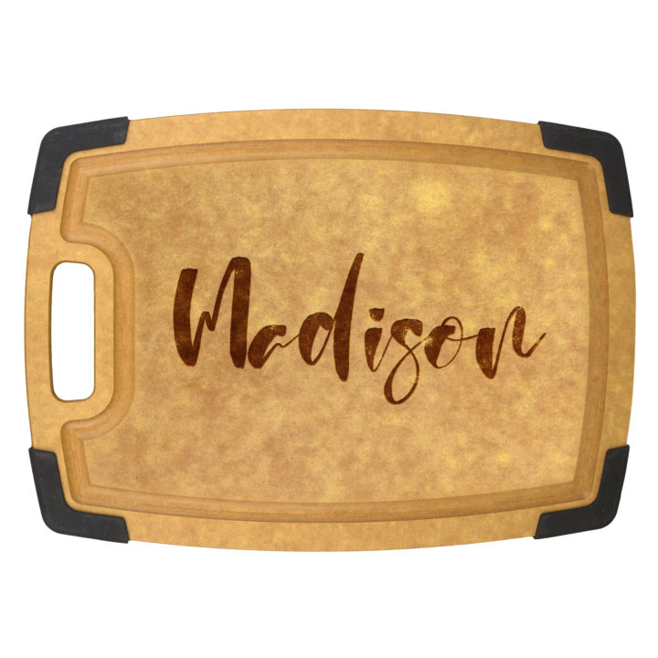 Personalized Composite Wood Cutting Board with Juice Groove and Non Slip Guard - Image 5