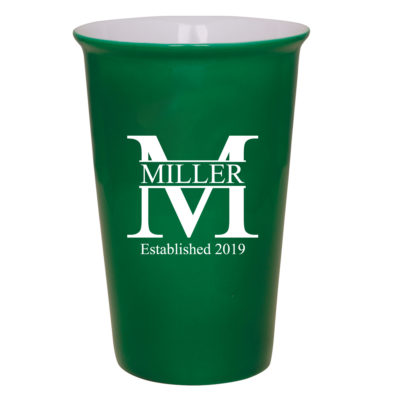 Personalized Split Monogram 14 oz. Latte Ceramic Mug