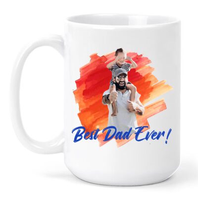 Personalized Cartoon Photo 15 oz. Ceramic Mug