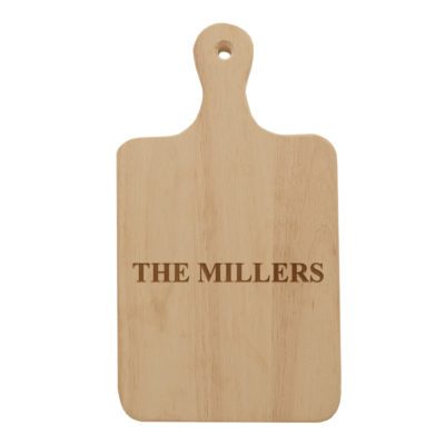 Personalized Rubberwood Serving Board w/ Handle
