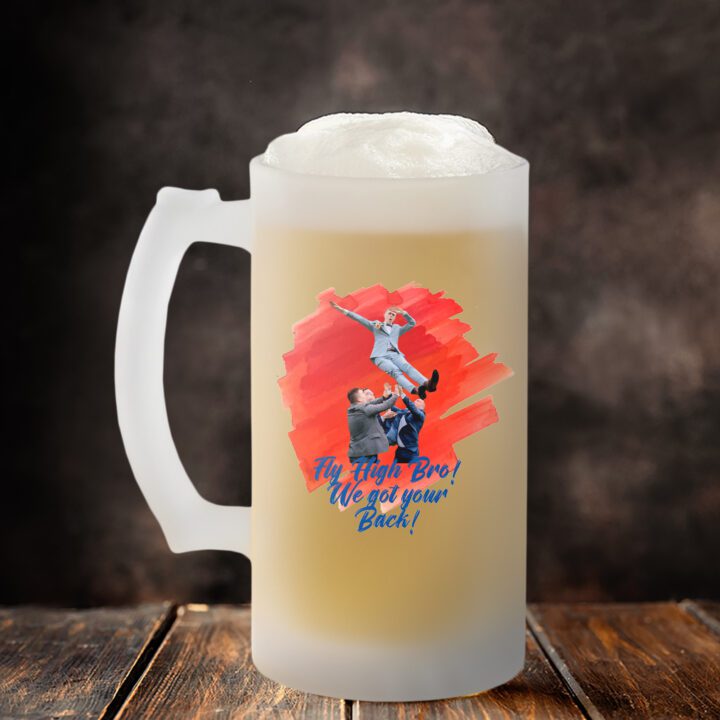 Personalized 16 oz. Matte Glass Beer Mug