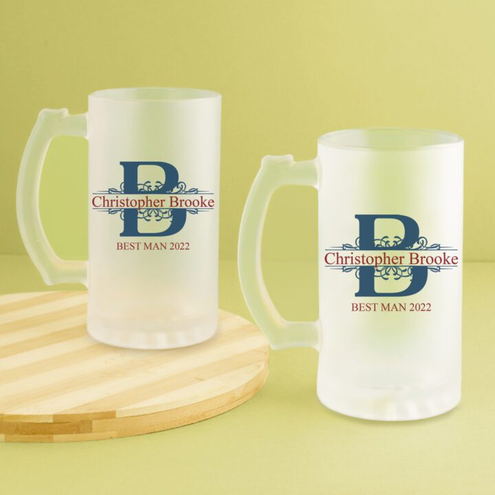 Personalized 16 oz. Matte Glass Beer Mug