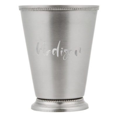 Personalized 16 oz. Mint Julep Cup w/ Beaded Detailing