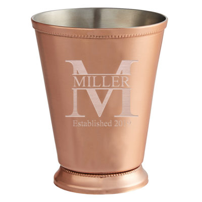 Personalized Monogram 16 oz. Mint Julep Cup w/ Beaded Detailing