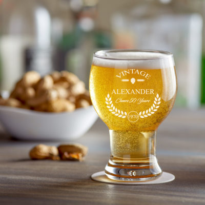 Personalized Vintage Craft Beer Glass