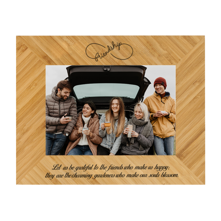 Personalized Infinity Bamboo Picture Frame - Image 2