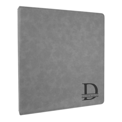 Personalized Split Letter Monogram Leatherette Binder