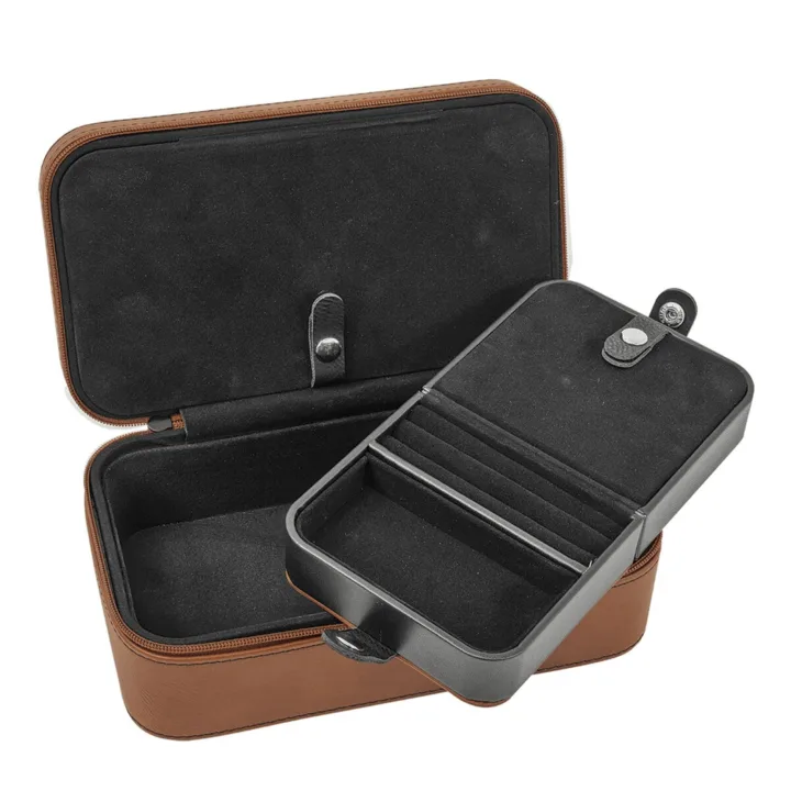 Personalized Split Letter Monogram Leatherette Jewelry Box - Image 6
