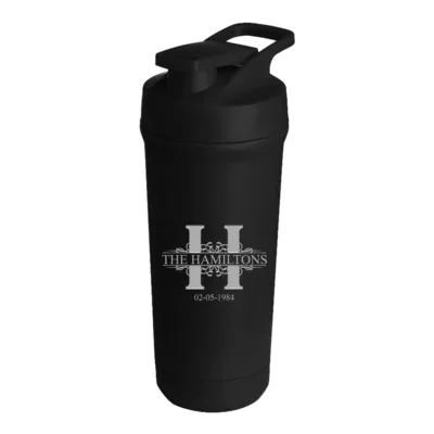 Personalized Royal Monogram 27 oz. Stainless Steel Protein Shaker
