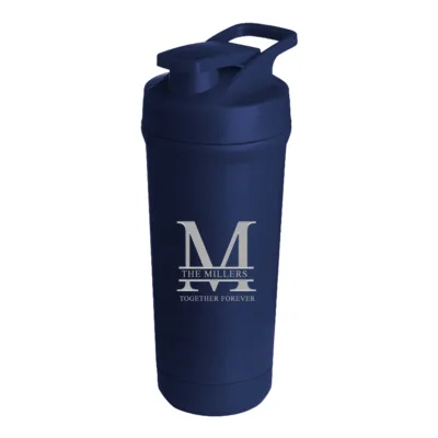 Personalized Split Letter Monogram 27 oz. Stainless Steel Protein Shaker