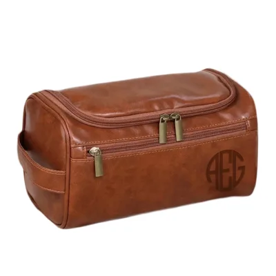 Personalized Round Monogram Travel Toiletry Bag
