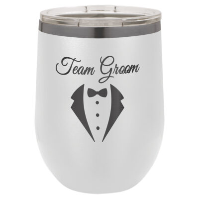 Personalized 12 oz. Ion-Plated Stemless Wine Tumbler with Lid