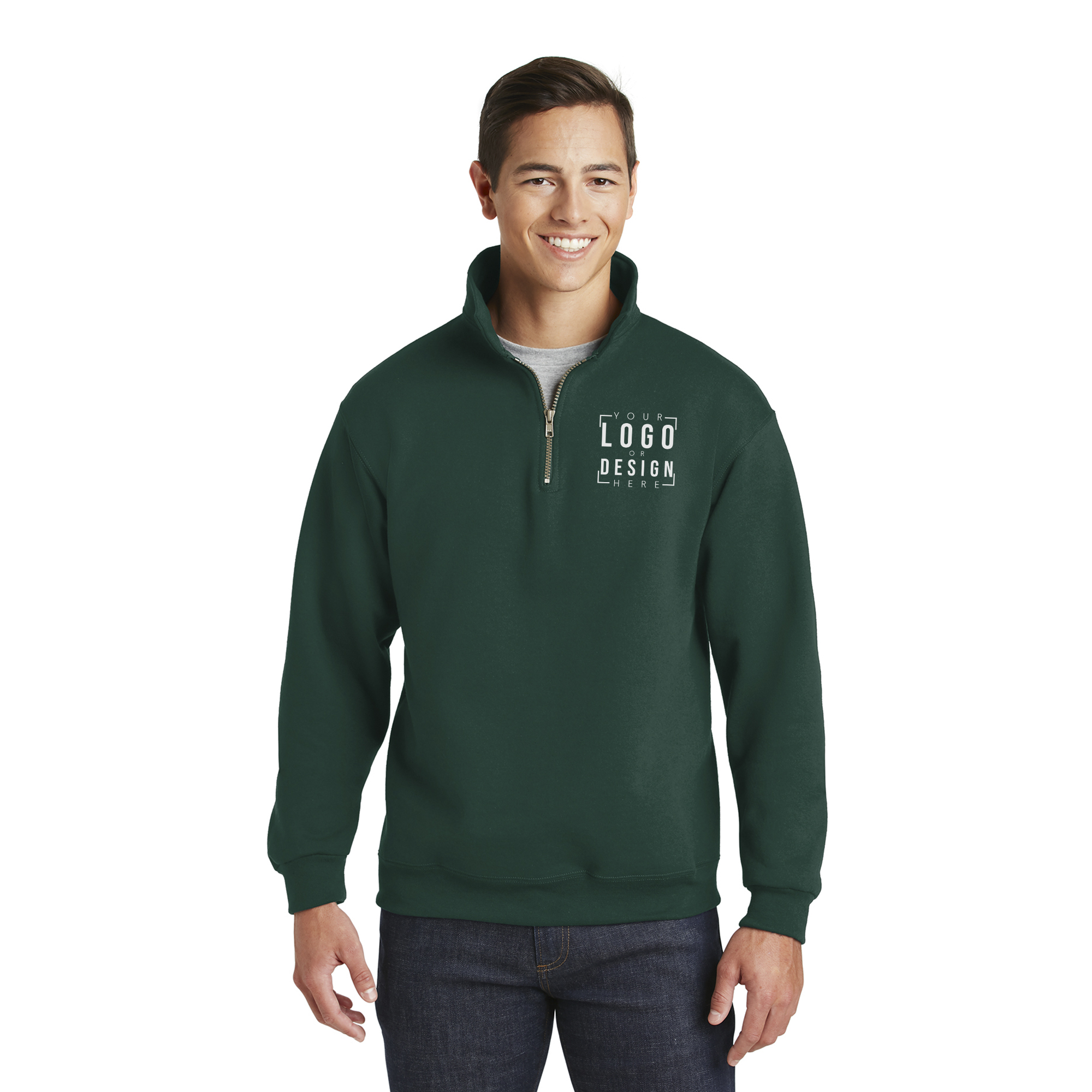 JERZEES SUPER SWEATS NuBlend - 1/4-Zip Sweatshirt with Cadet Collar