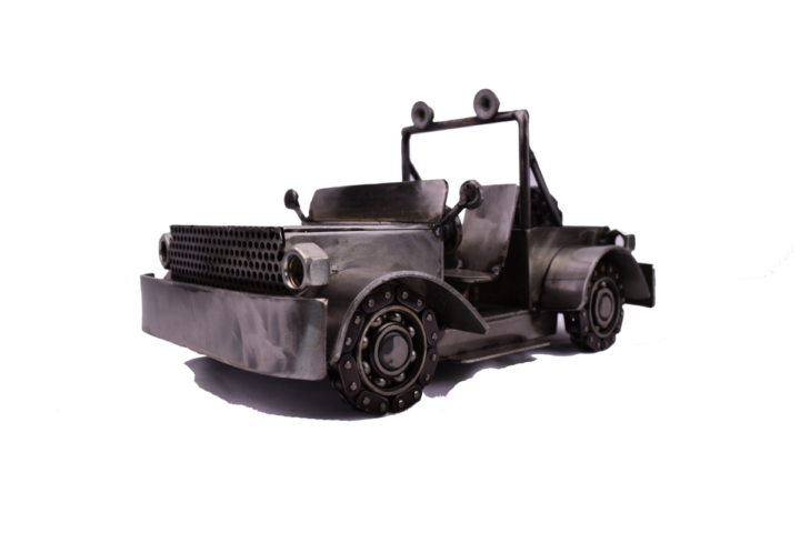 Car Sculpture 4 x 4 | Handcrafted Recycled Metal Art