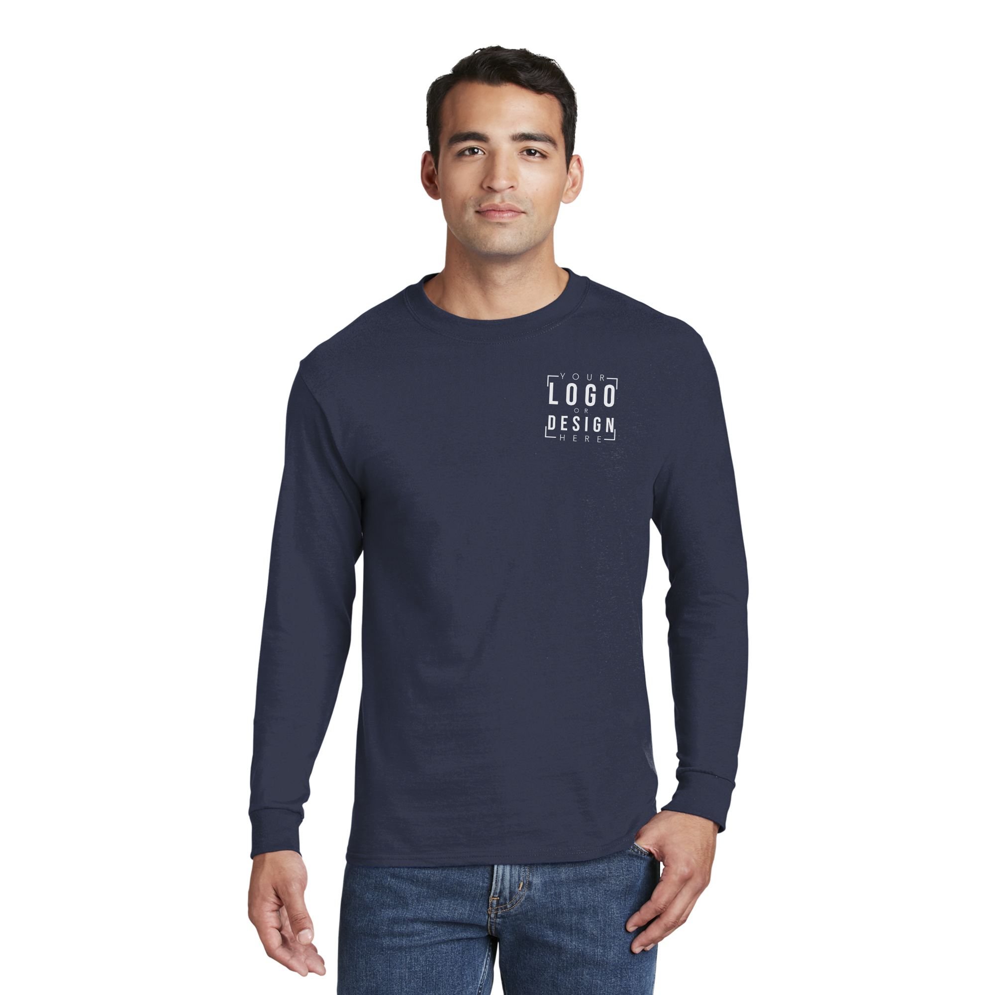 Hanes Beefy-T - 100% Cotton Long Sleeve T-Shirt