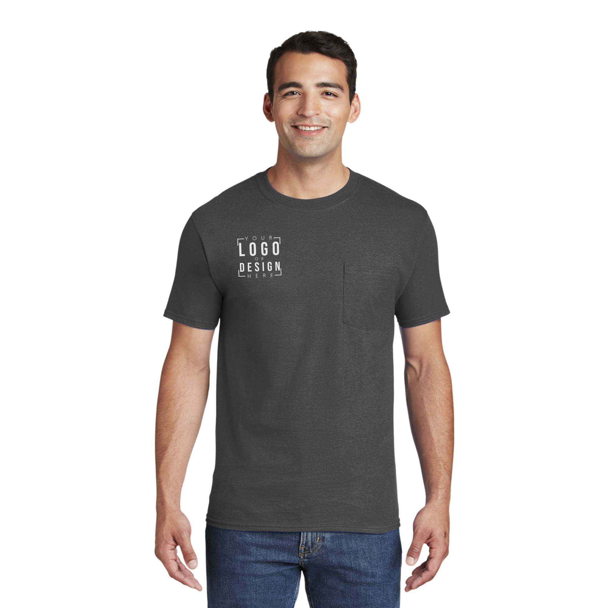 Hanes Beefy-T - 100% Cotton T-Shirt with Pocket