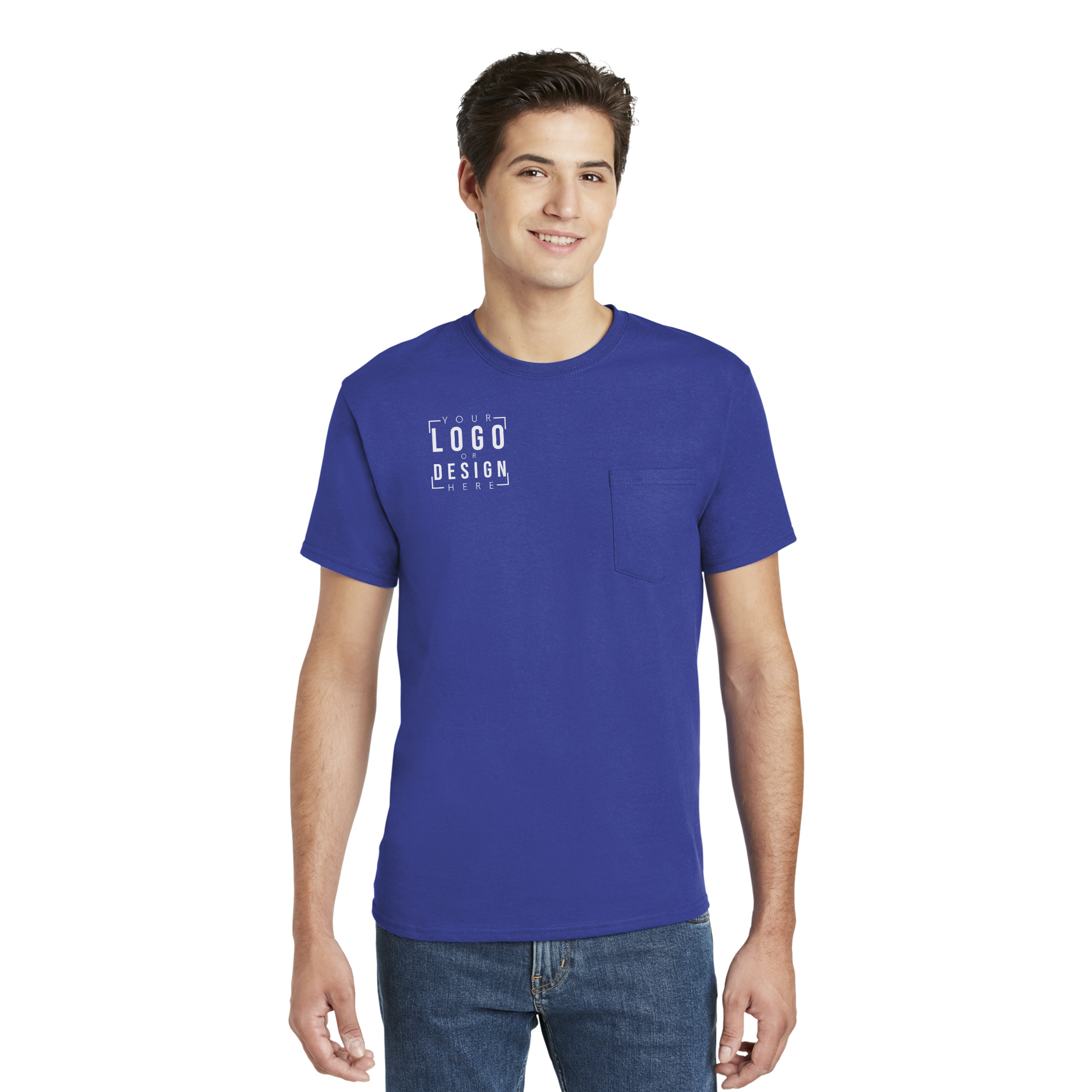 Hanes - Tagless 100% Cotton T-Shirt with Pocket