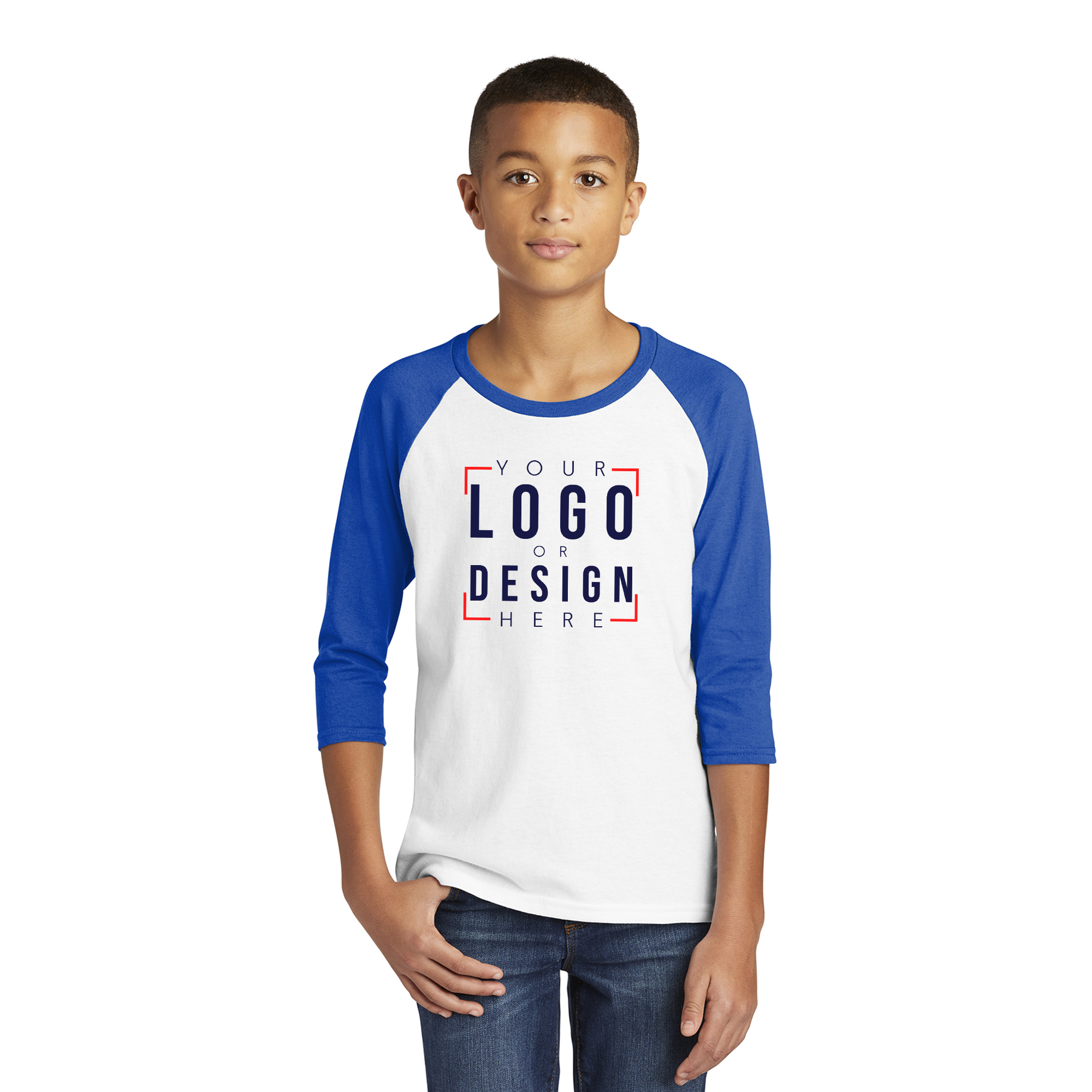 Gildan Heavy Cotton Youth 3/4-Sleeve Raglan T-Shirt