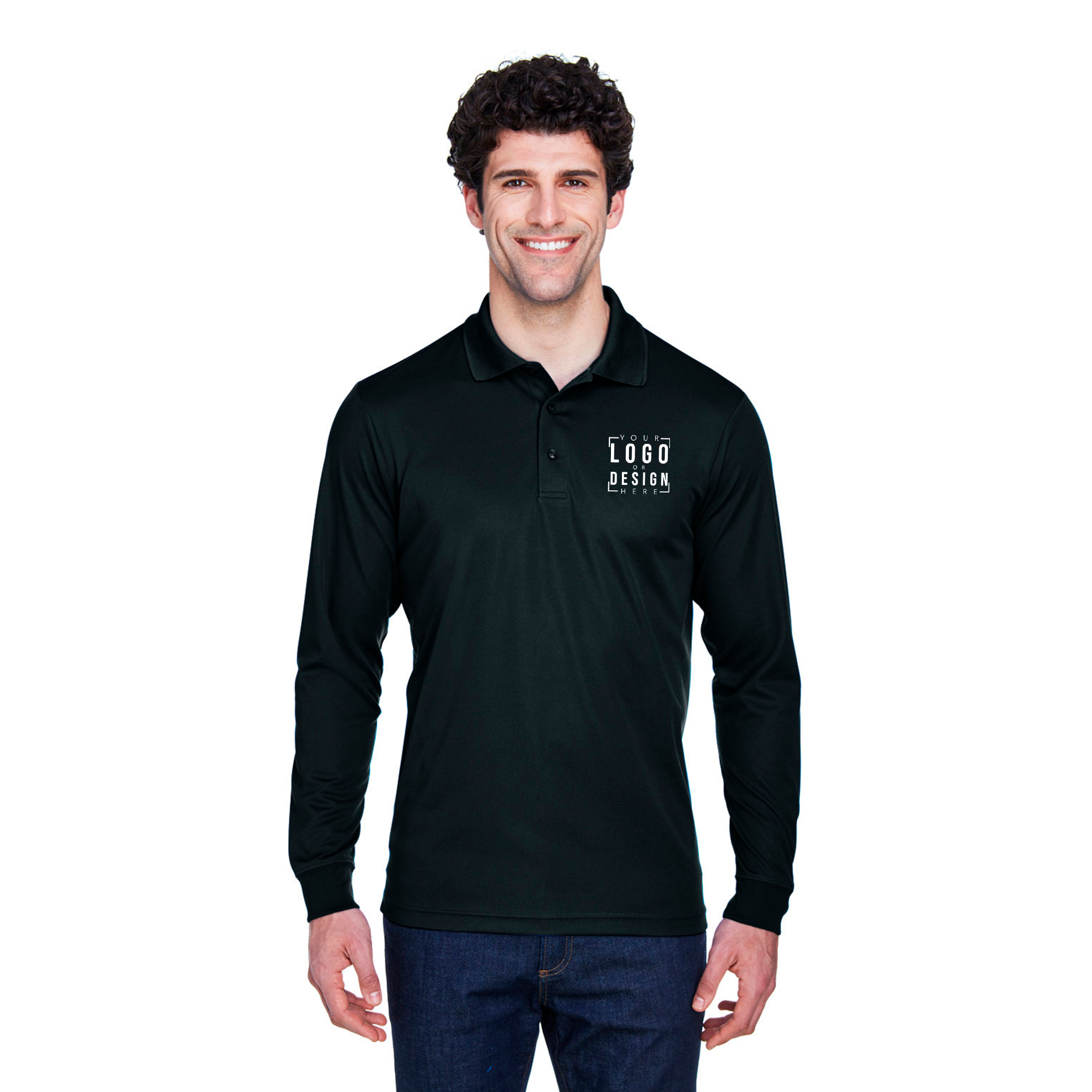 CORE365 Men's Pinnacle Performance Long-Sleeve Piqué Polo