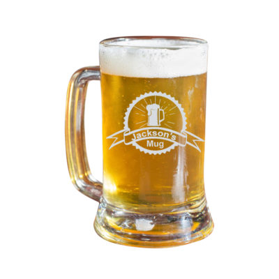 Stamp Personalized Beer Mug 16oz