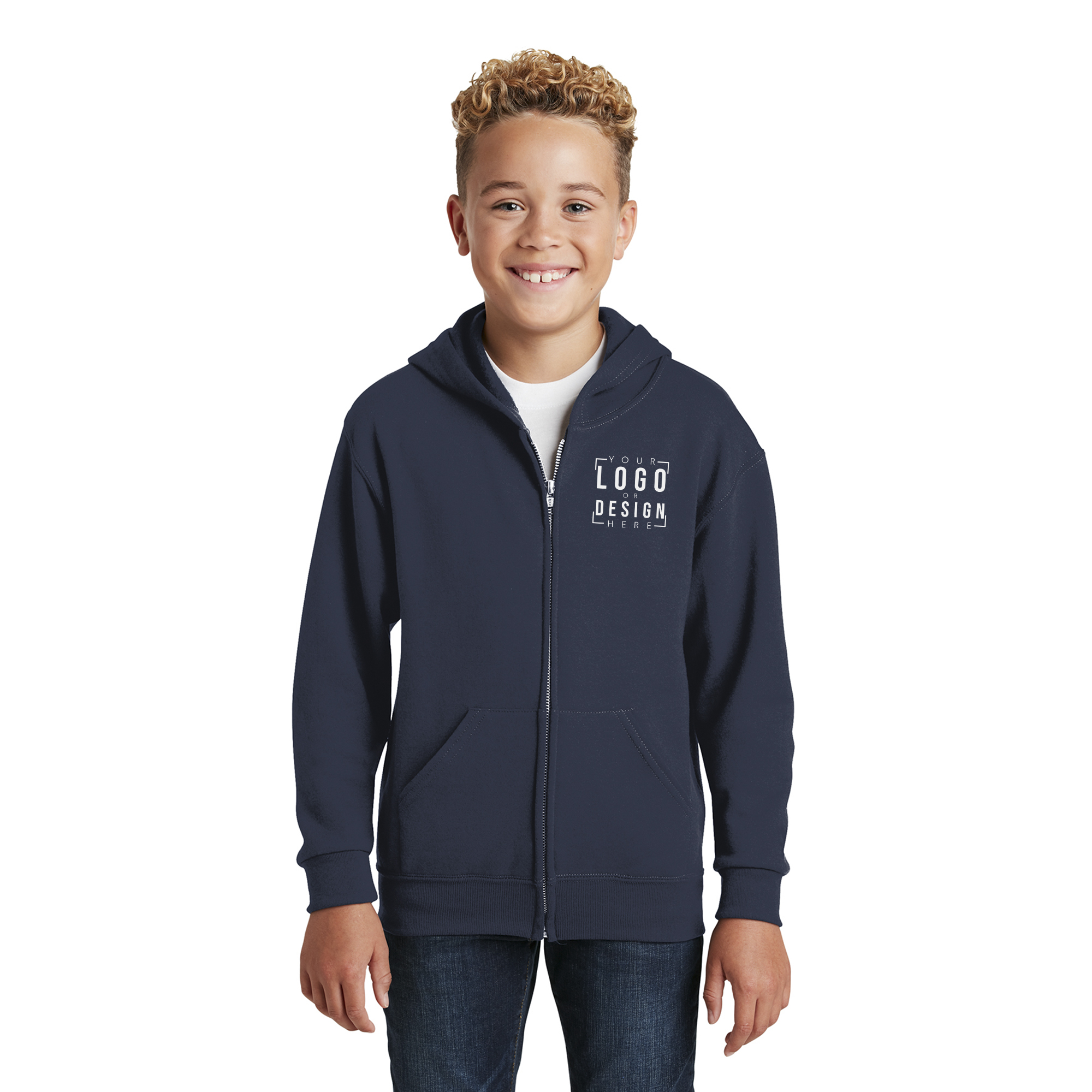 JERZEES - Youth NuBlend Full-Zip Hooded Sweatshirt JERZEES - Youth NuBlend Full-Zip Hooded Sweatshirt