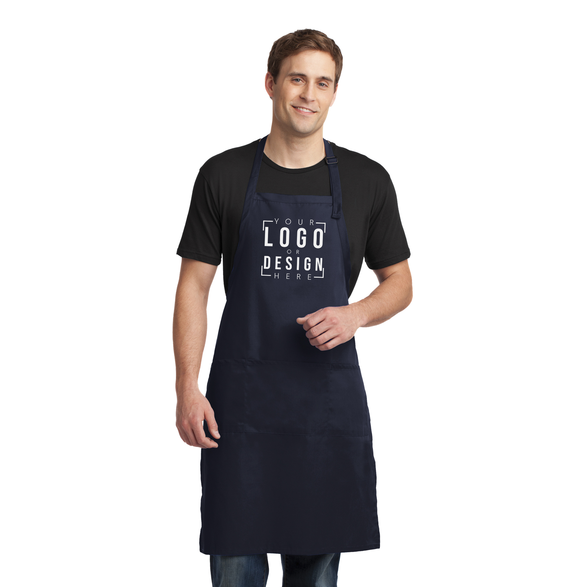 Port Authority Easy Care Extra Long Bib Apron with Stain Release