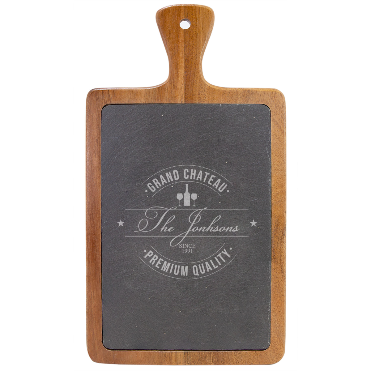 Personalized Chateau Wood Slate Cutting Board Sofias Gift Shop & Apparel