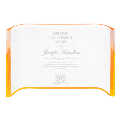 Personalized Clear Acrylic Crescent Award