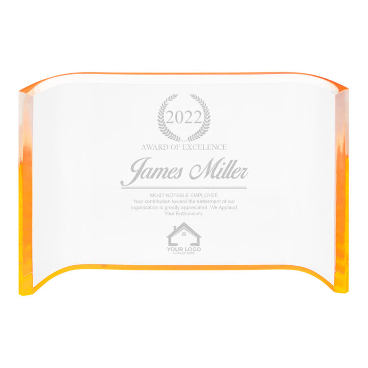 Personalized Clear Acrylic Crescent Award - Image 4