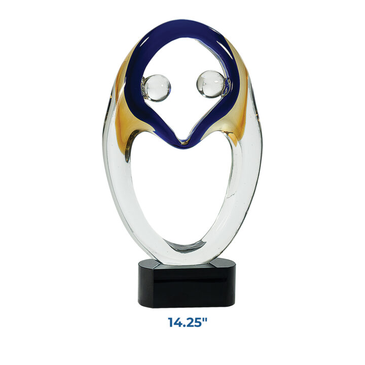 Personalized Together Art Glass Award - Image 2