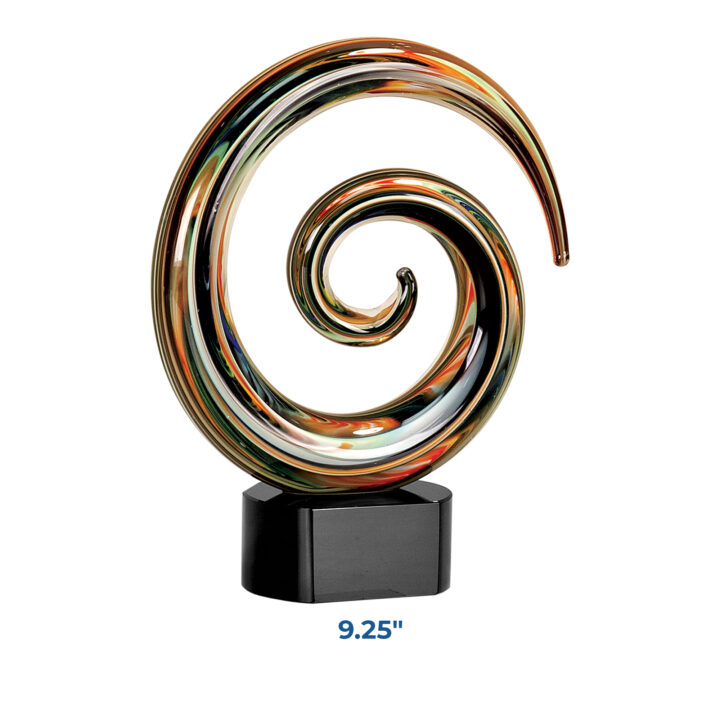 Personalized Swirl Art Glass Award - Image 2