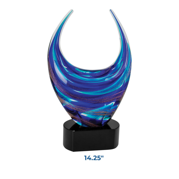 Personalized Blue/Gold Dual Rising Award - Image 2