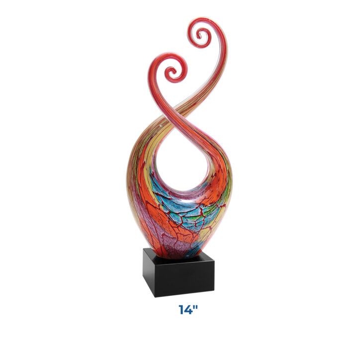 Personalized Multi-Color Twist Art Glass Award - Image 2