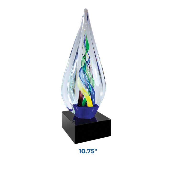 Personalized Infinity Twist Glass Award - Image 2
