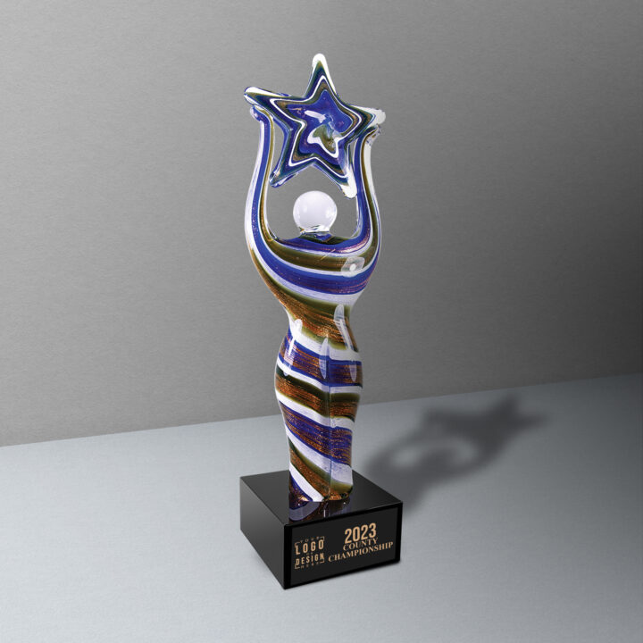 Personalized Glass Figure with Star Award