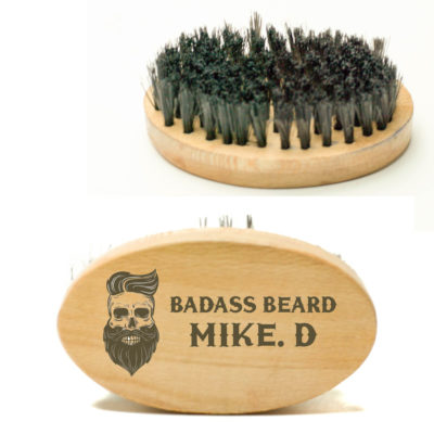 Personalized Beard Brush - Bearded Skull - Personalized it Your Way