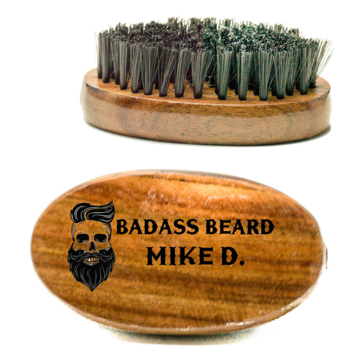 Personalized Beard Brush - Bearded Skull - Personalized it Your Way - Image 2
