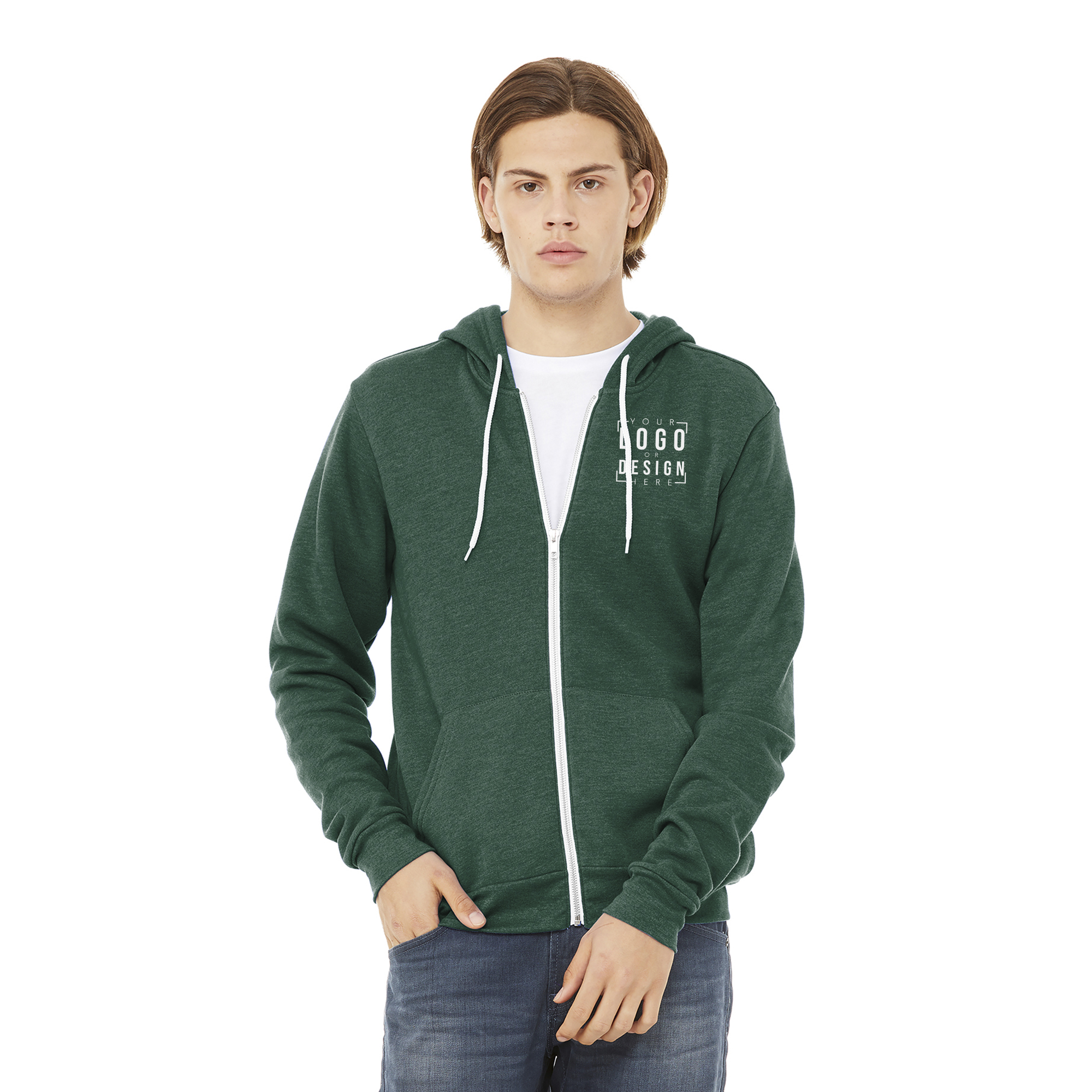 BELLA+CANVAS Unisex Sponge Fleece Full-Zip Hoodie