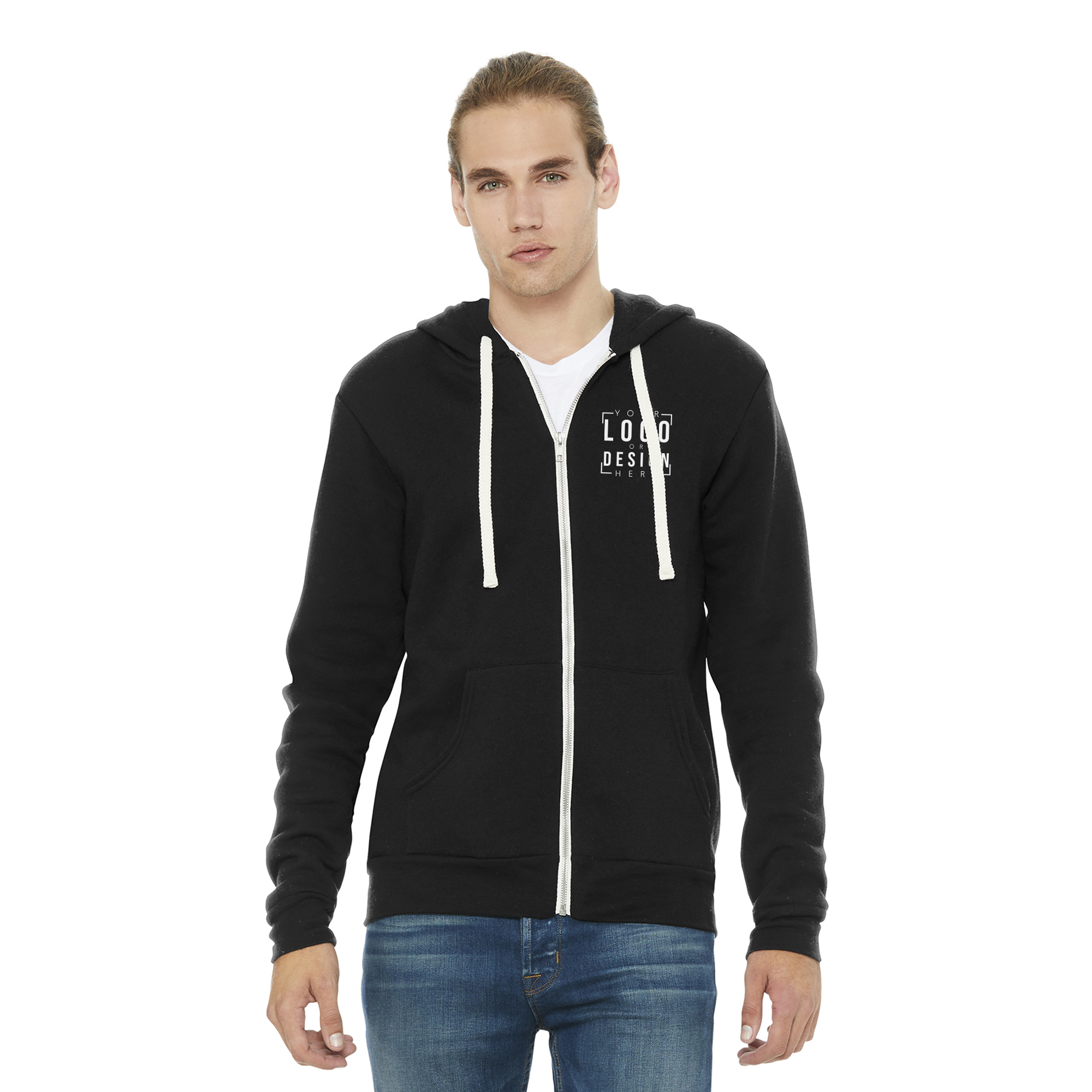 BELLA+CANVAS Unisex Triblend Sponge Fleece Full-Zip Hoodie