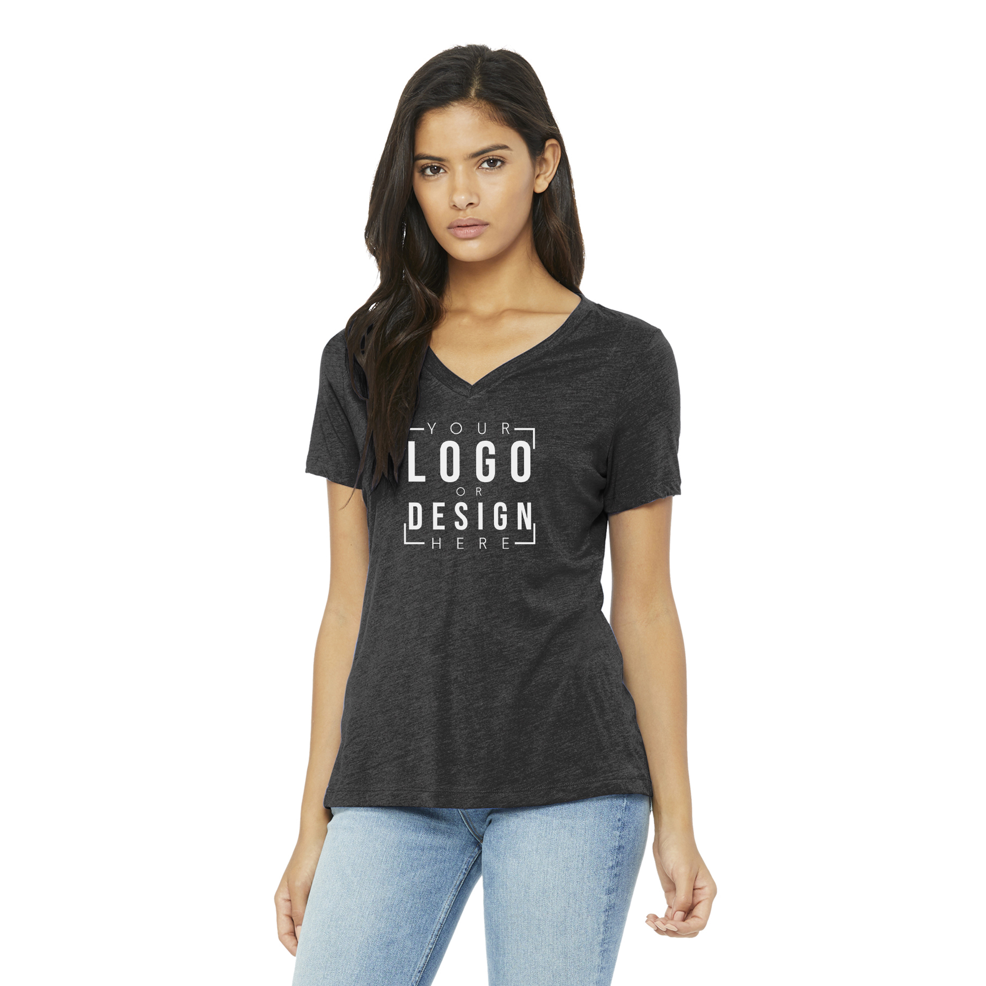 BELLA+CANVAS Women's Relaxed Triblend V-Neck Tee