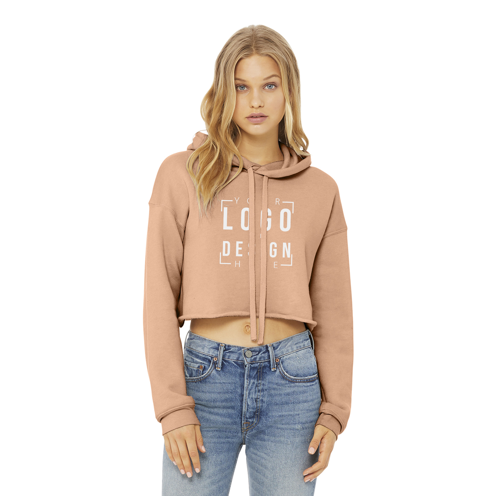 BELLA+CANVAS Women's Sponge Fleece Cropped Fleece Hoodie