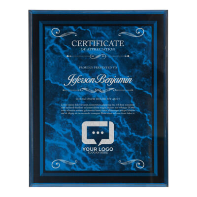 Personalized Marble Border Acrylic Award Plaque