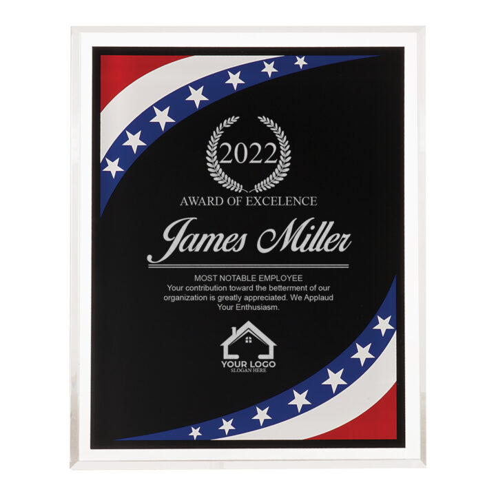 Personalized Stars & Stripes Acrylic Award Plaque - Image 5
