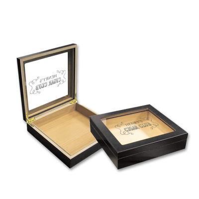 Personalized 20 Count Cigar Humidor - Cigar Club
