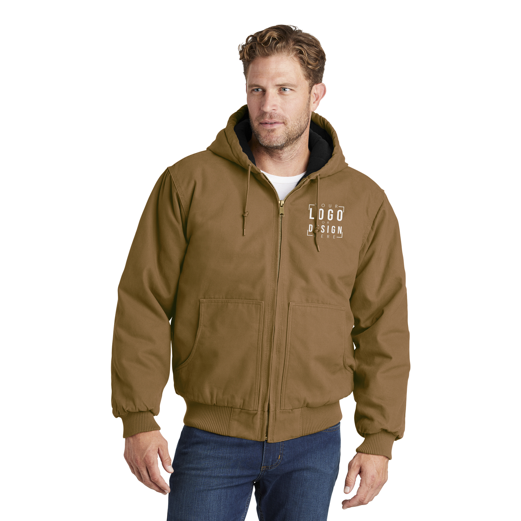 CornerStone Washed Duck Cloth Insulated Hooded Work Jacket